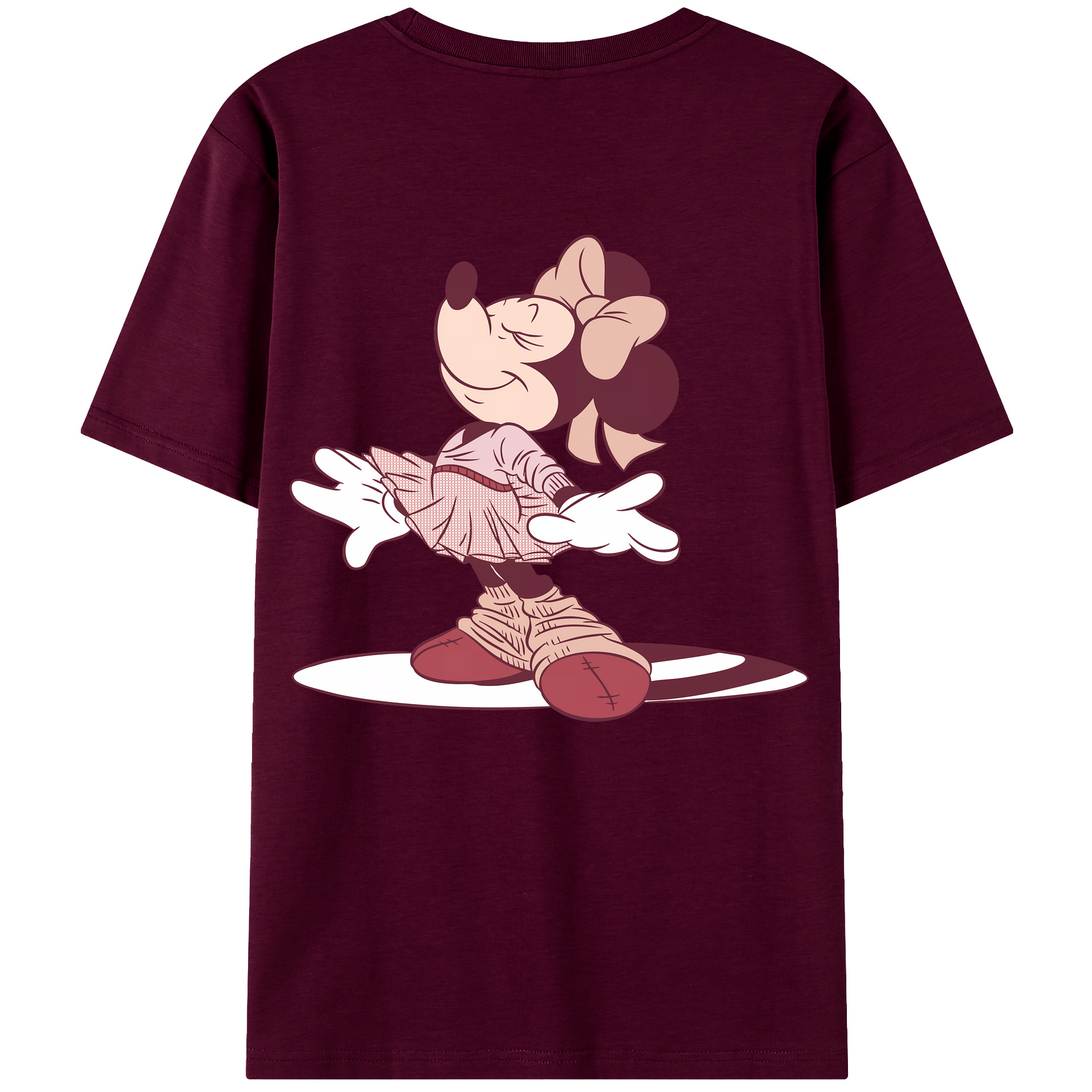 （画像用） ミッキーマウス Mickey Mouse レディース半袖Tシャツ(バックプリント)